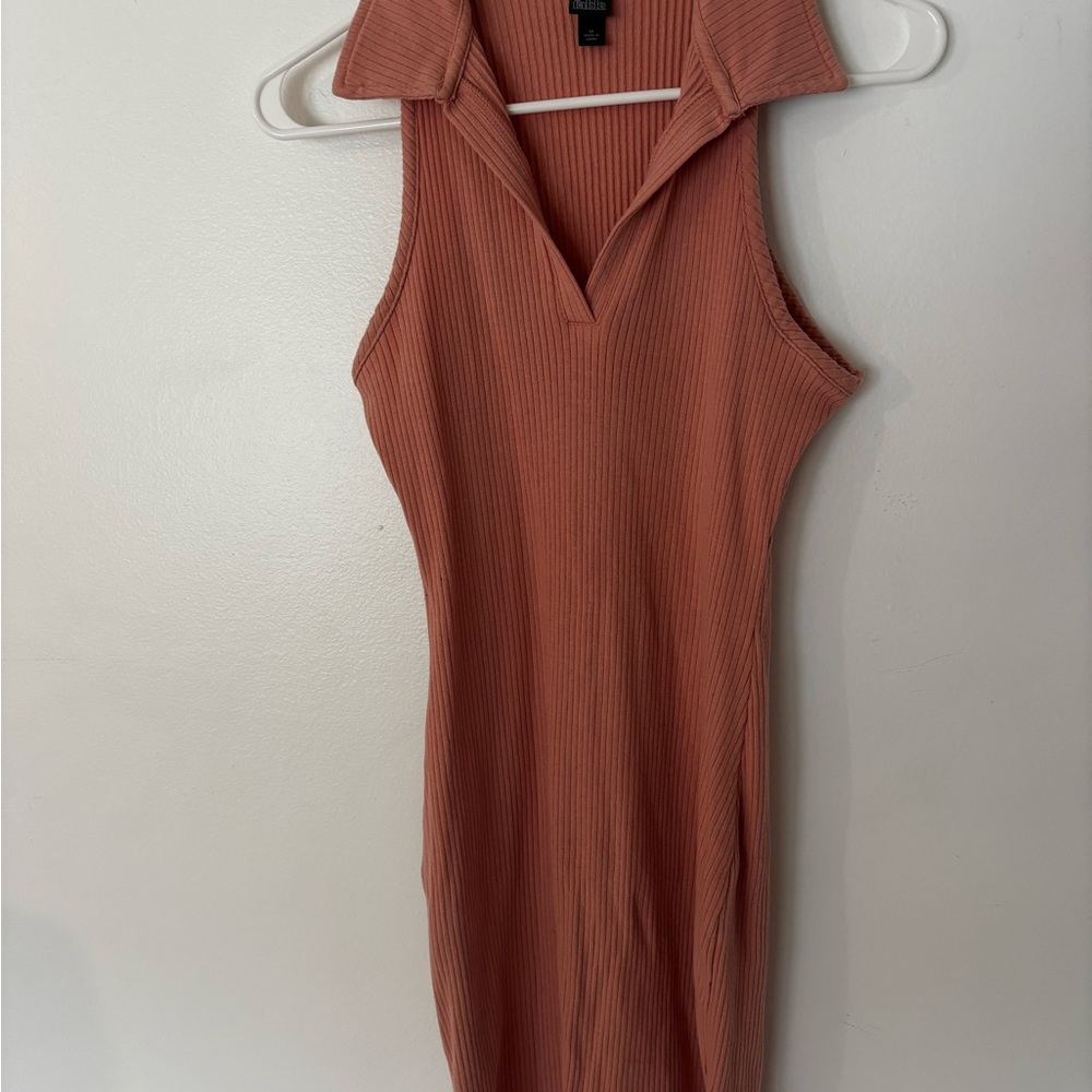 Wild Fable Ribbed Coral Dress